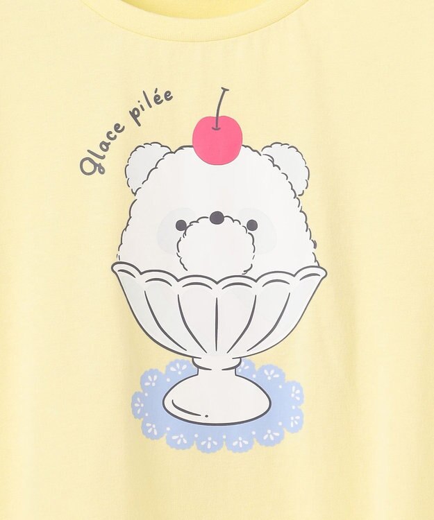 ANY KIDS 【水で色が変わる】接触冷感 しろくま ミラクルプリント Tシャツ レモン