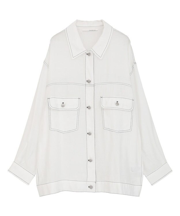 Green Parks ・ＥＬＥＮＣＡＲＥ　ＤＵＥ　カラーステッチシアーＧジャン Off White