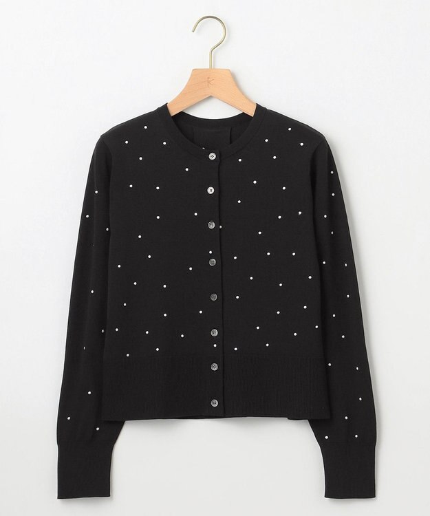 組曲 【WEB限定】ドットニット カーディガン ブラックドット系5