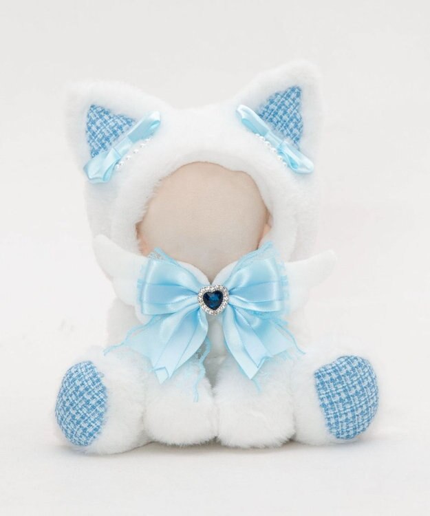 WEGO 【痛バ＆推し活グッズ】ぬいおすわりにゃんこ15cm サックス