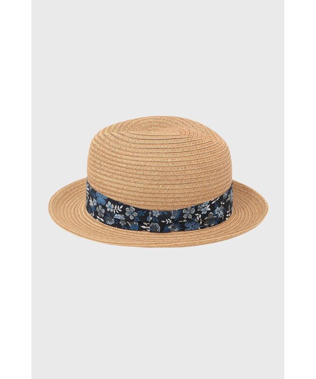 DAKS リバティプリントマニッシュペーパーブレードハット ネイビー