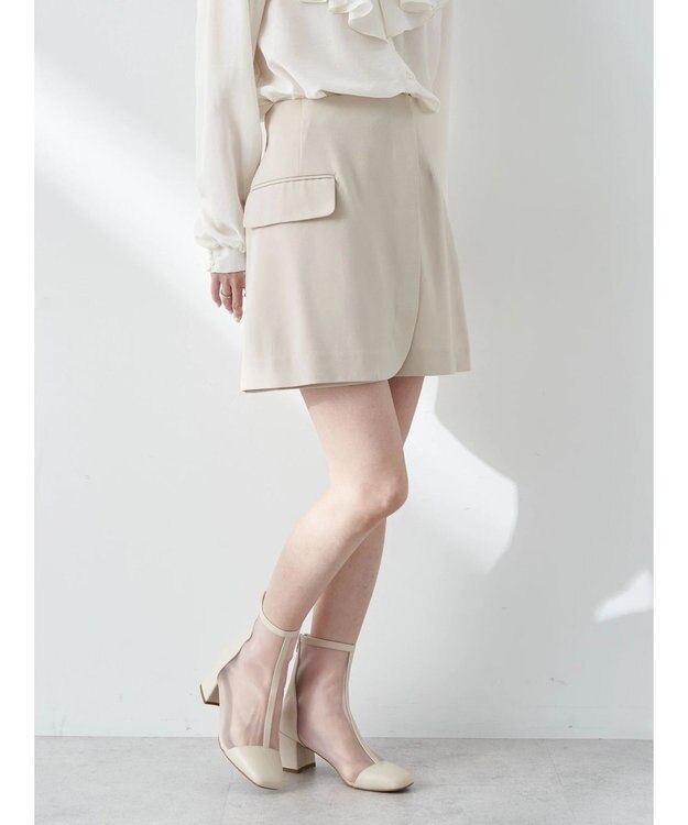 earth music&ecology ラップミニスカート Light Beige