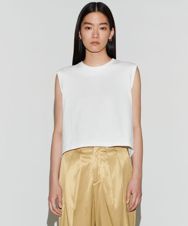 NAVE 【Nave　洗える】クリアジャージー ノースリーブ ホワイト系