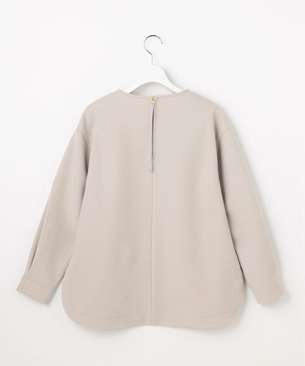 J.PRESS LADIES メルトンジャージー Vネック カットソー グレージュ系