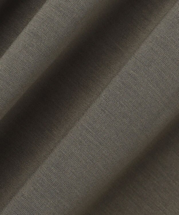 自由区 L 【洗える】ライトギャザーフレンチスリーブ ワンピース カーキ系