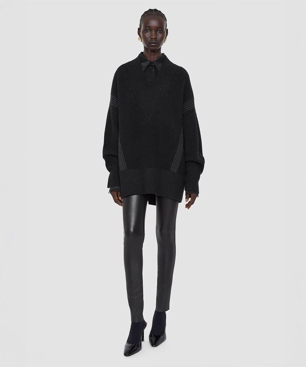 JOSEPH キャッシュ フィッシャーマンリブ　ジャンパー Black