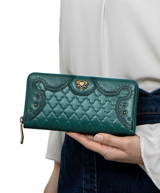 ANNA SUI エレノア ラウンド長財布 ターコイズ