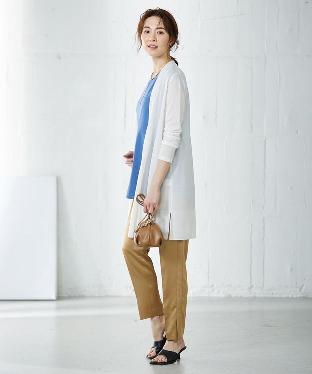 ICB 【洗える・WEB限定カラーあり】 PINION ロングカーディガン オフホワイト系