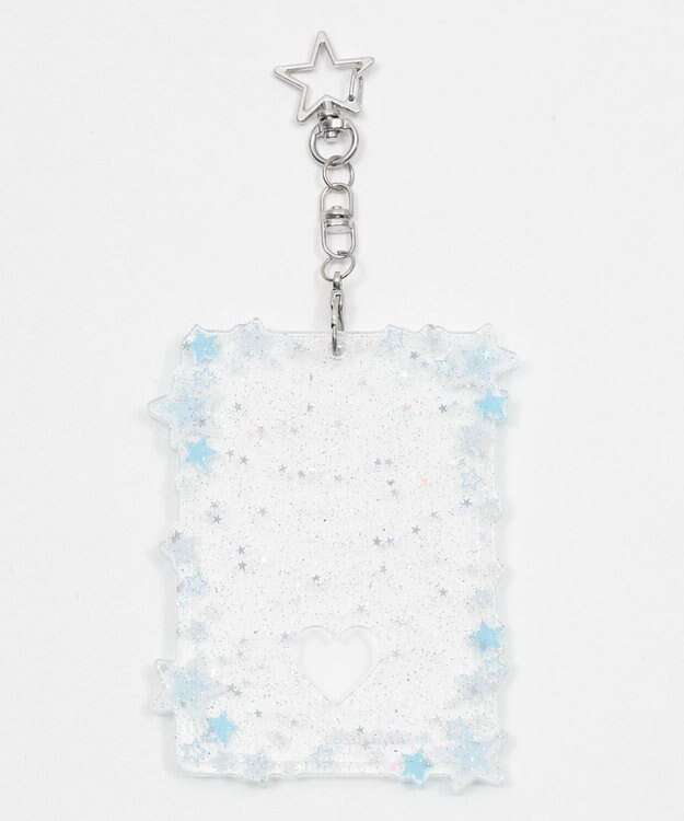 WEGO 【痛バ＆推し活】キラキラスターカードホルダーキーホルダー サックス