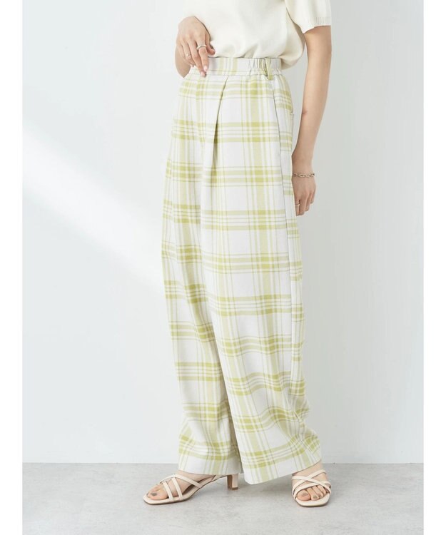 earth music&ecology タックワイドパンツ Check