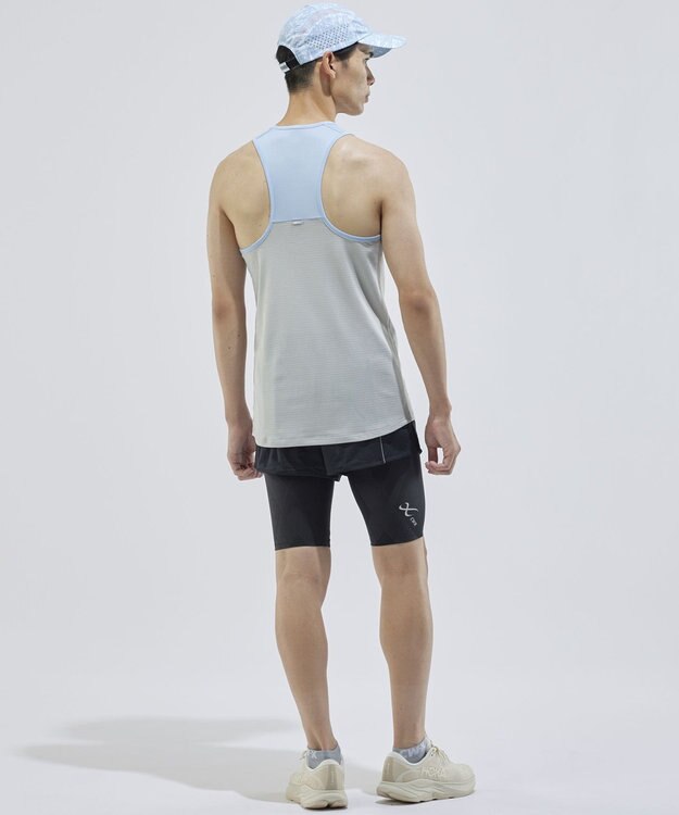 CW-X 【UNISEX】 CW-X ランニングシャツ メッシュ素材 涼しい着ごこち スポーツウェア ノースリーブ ユニセックス DLR160 /ワコール サックス