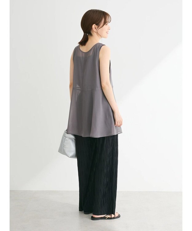 Green Parks ・ＥＬＥＮＣＡＲＥ　ＤＵＥオーガンジーノースリチュニック Charcoal Gray