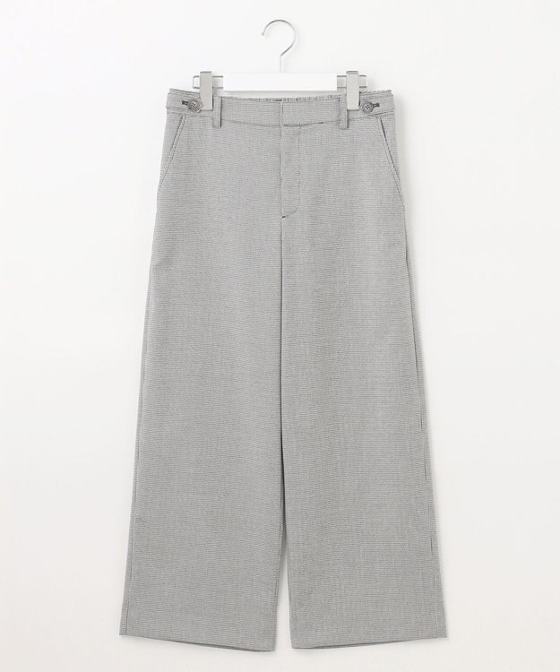 J.PRESS LADIES L 【洗える】シャークスキンハウンドトゥース セミワイド パンツ ライトグレーチェック系3