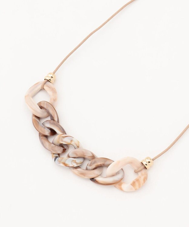 23区 樹脂チェーン ネックレス ベージュ系