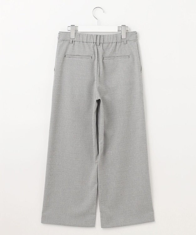 J.PRESS LADIES L 【洗える】シャークスキンハウンドトゥース セミワイド パンツ ライトグレーチェック系3