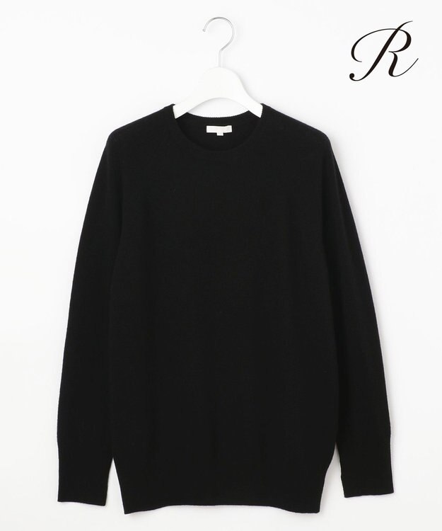 23区 S 【R(アール)】ウールカシミヤ ラグランスリーブ ニット ブラック系