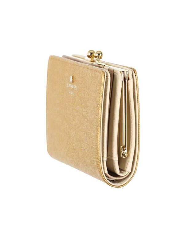 LANVIN en Bleu リュクサンブールブリエ 口金二つ折り財布 ゴールド