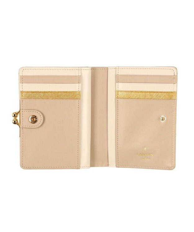 LANVIN en Bleu リュクサンブールブリエ 口金二つ折り財布 ゴールド