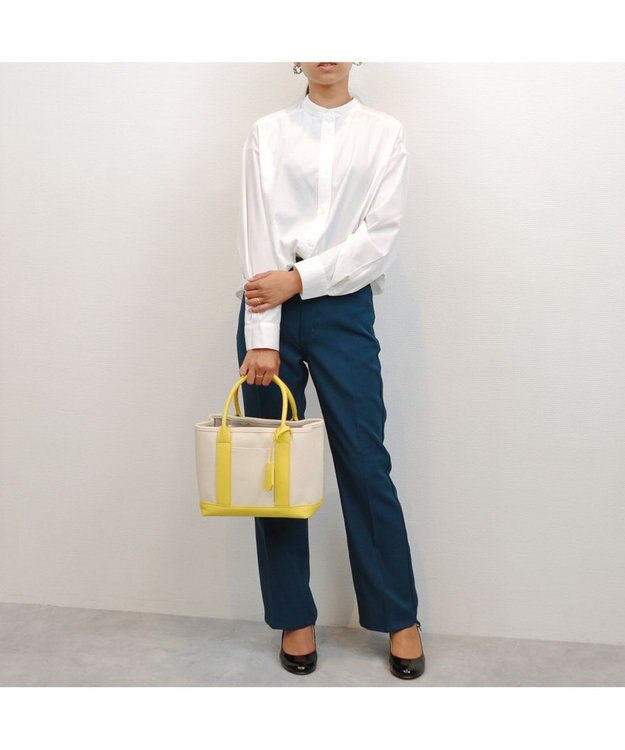 UNBILLION cachecache ショルダー付きパーテーションキャンバストート ライトイエロー