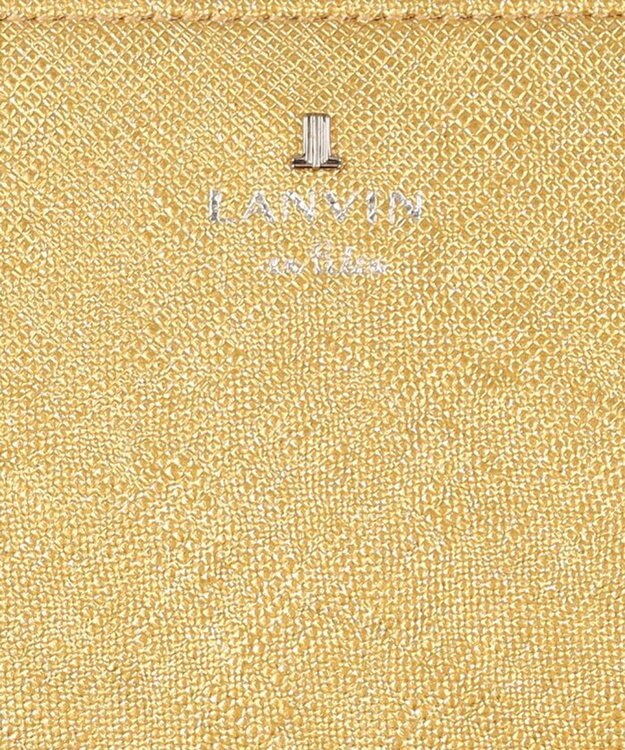 LANVIN en Bleu リュクサンブールブリエ 口金二つ折り財布 ゴールド