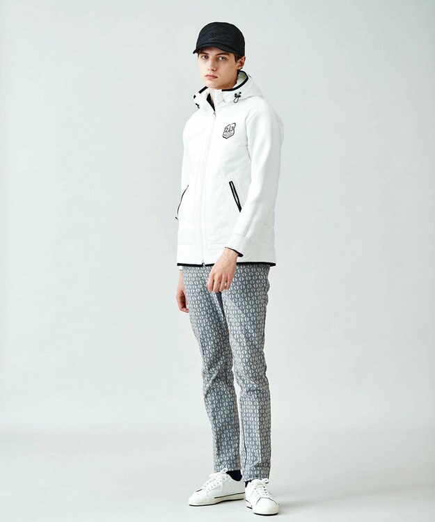 23区GOLF 【MEN】【撥水加工】ニットコンビブルゾン ホワイト系