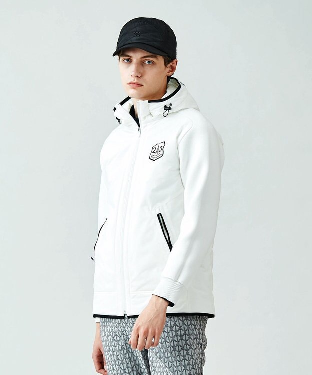 23区GOLF 【MEN】【撥水加工】ニットコンビブルゾン ホワイト系