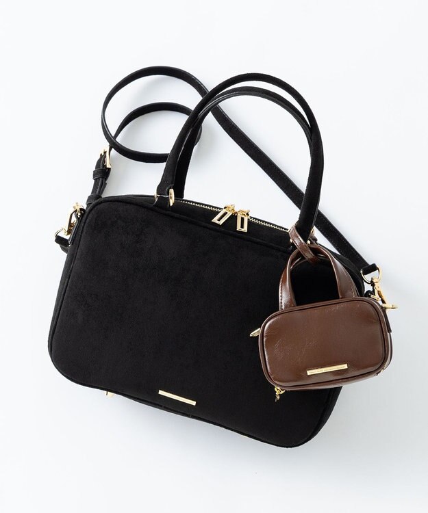 23区 【WEB&一部店舗限定】ミニ ボストン チャーム ダークブラウン系