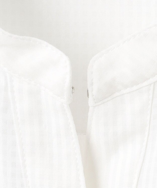 J.PRESS LADIES S 【洗える】アセVisシャドーギンガム タック ブラウス ホワイト系