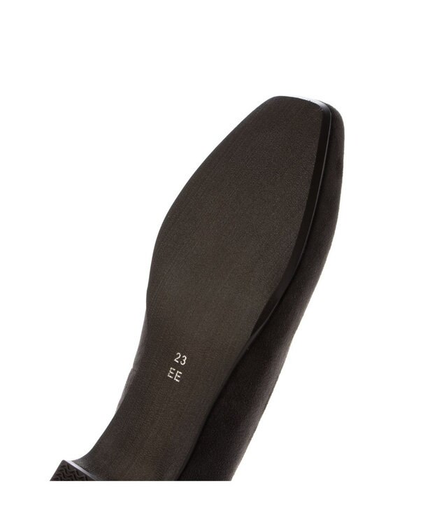 ing <ing>スクエアトゥVカットパンプス ダークグレースエード