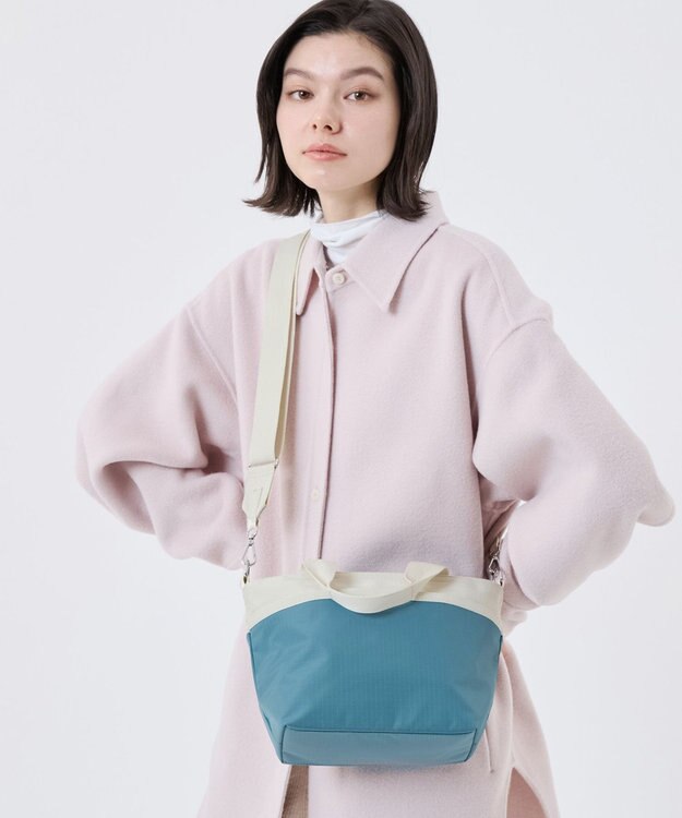 LeSportsac SMALL BUCKET TOTE/ブルーインディゴ/ベージュ ブルーインディゴ/ベージュ