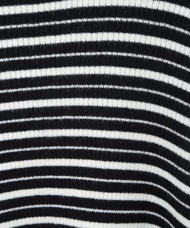 CRAFT STANDARD BOUTIQUE 洗える/とてもちリブタートルネックニットプルオーバー/24AW Border Black