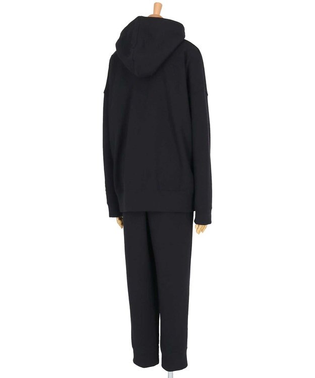 une nana cool 【綿混】あくびのお嬢さんのブークレー裏毛フーディー ブラック