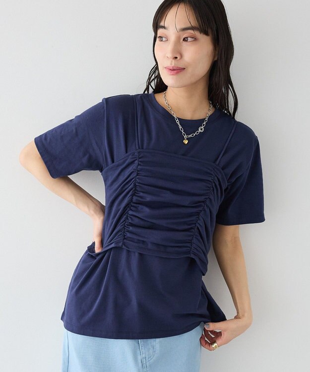 CRAFT STANDARD BOUTIQUE 2点セット ビスチェレイヤードプルオーバー Navy