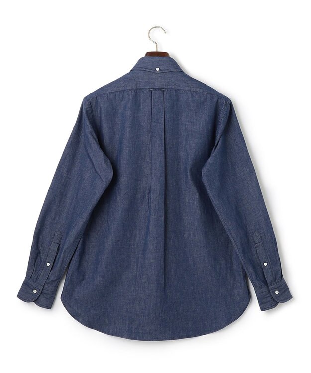 J.PRESS MEN デニムルックツイルシャツ/B.D サックスブルー系