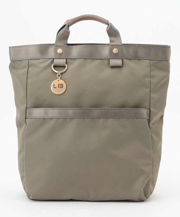 LA BAGAGERIE チャーム付き　ナイロンリュック グレー