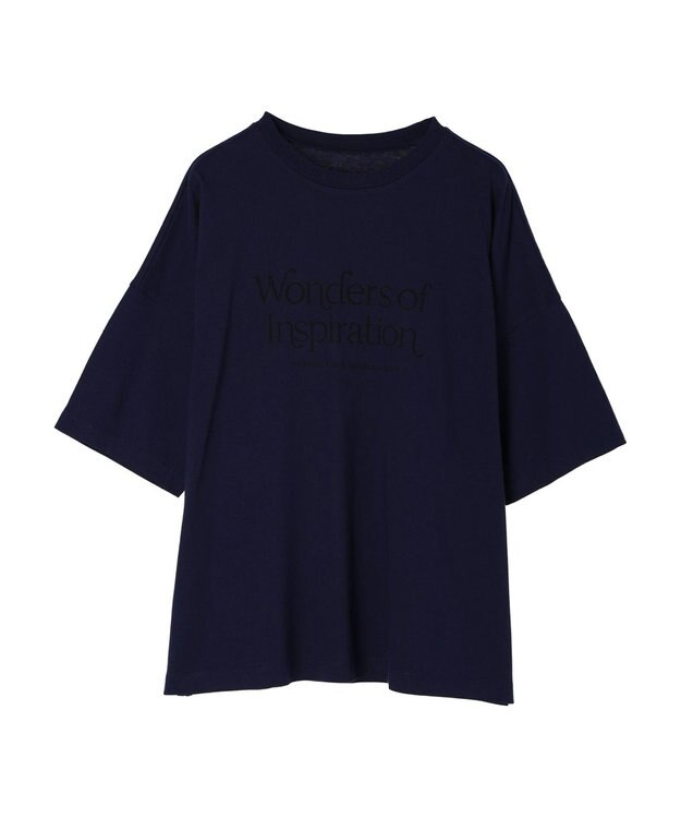 Green Parks シンプルフェミニンロゴチュニック Navy