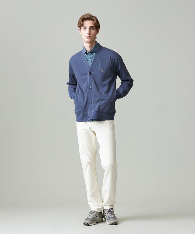 J.PRESS MEN 【WEB限定カラー有】バックブル スウェットカーディガン ブルー系
