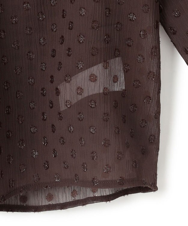 uncrave シアードットジャガード ブラウス ブラウン