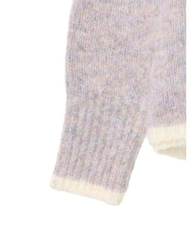 Green Parks フェアリーＭｉｘライン入りプルオーバー Purple