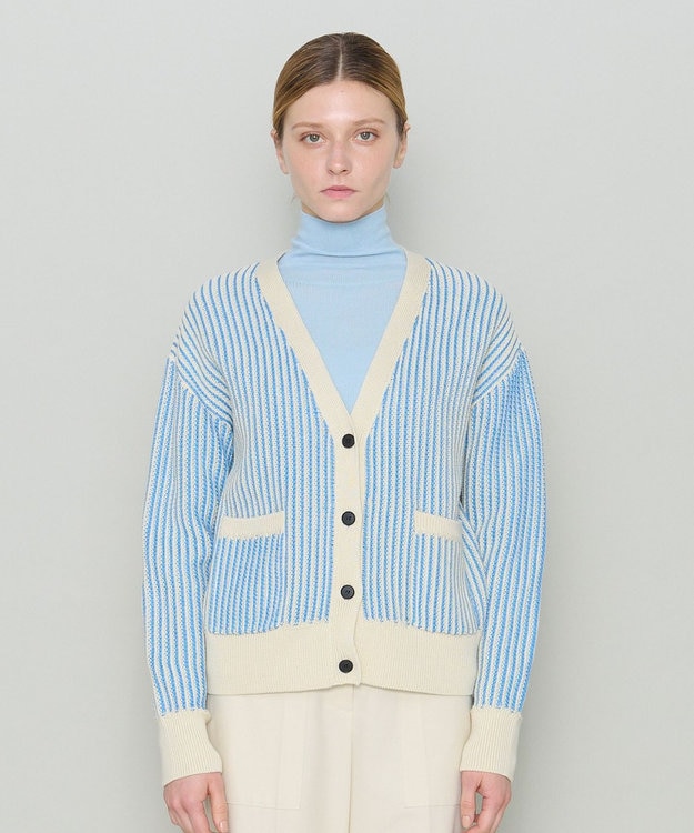 JOSEPH 【洗える】バイオテープコットン　カーディガン Dark Arctic