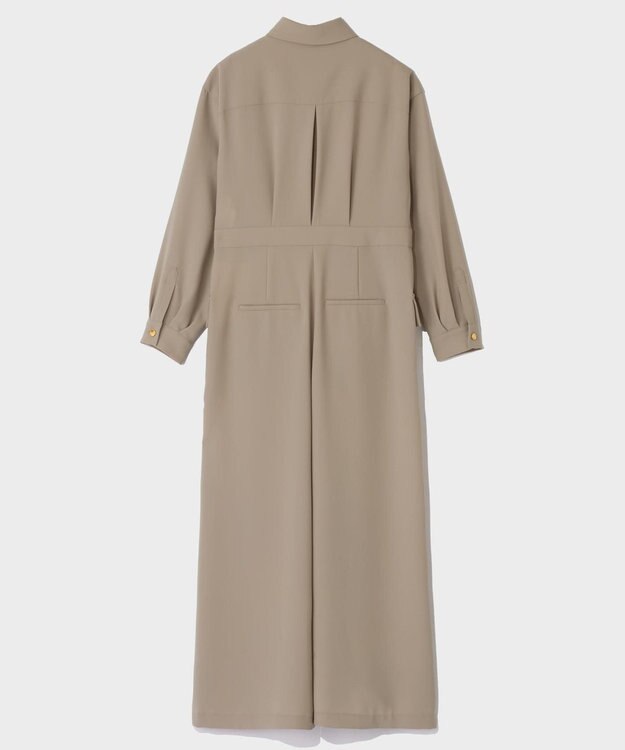 GRACE CONTINENTAL バックサテンオールインワン ベージュ