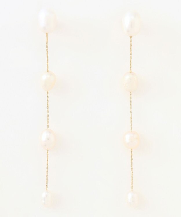 23区 淡水パール ピアス ゴールド系