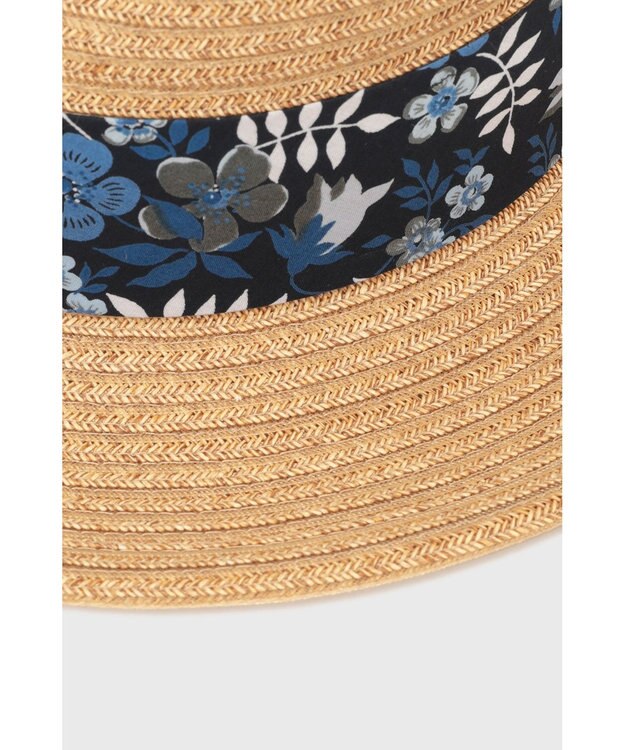 DAKS リバティプリントマニッシュペーパーブレードハット ネイビー