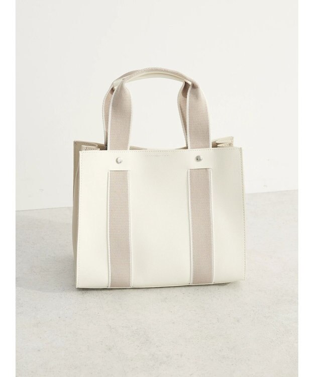 Green Parks ・Ｃｕーｓｈｕｔ　テープハンドルスクエアトート Ivory