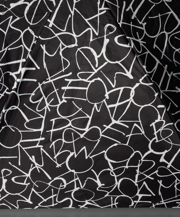 AURORA Beaurance ビューランス モノグラム柄 晴雨兼用傘 (トップフラット折傘) ブラック