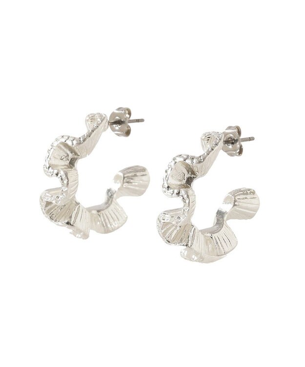 Green Parks ラッフルフープピアス Silver