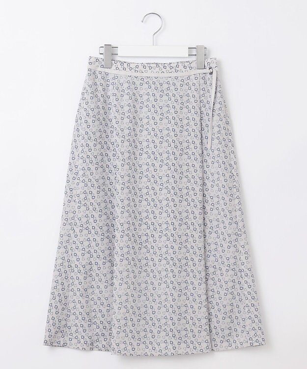 J.PRESS LADIES 【洗える】チェーンプリント マーメイド スカート ライトグレー系5