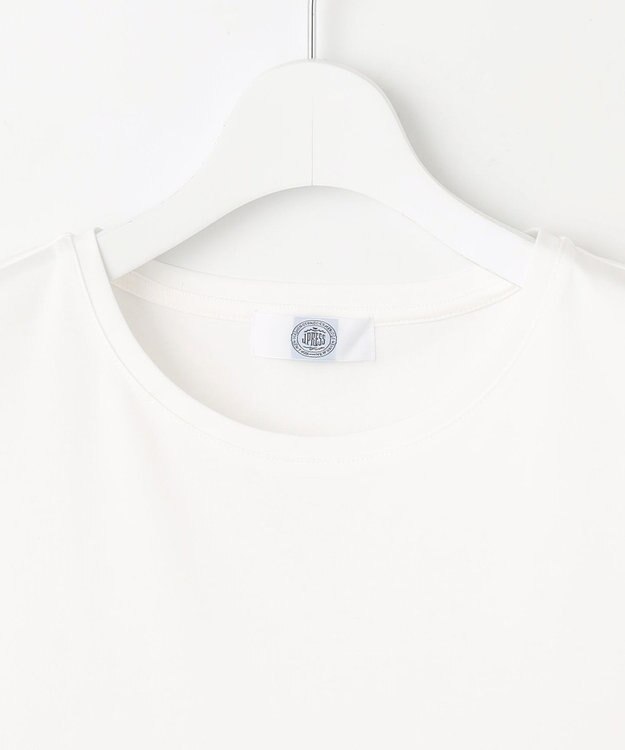 J.PRESS LADIES 【洗える】ノースリーブスムースジャージー フレア カットソー ホワイト系