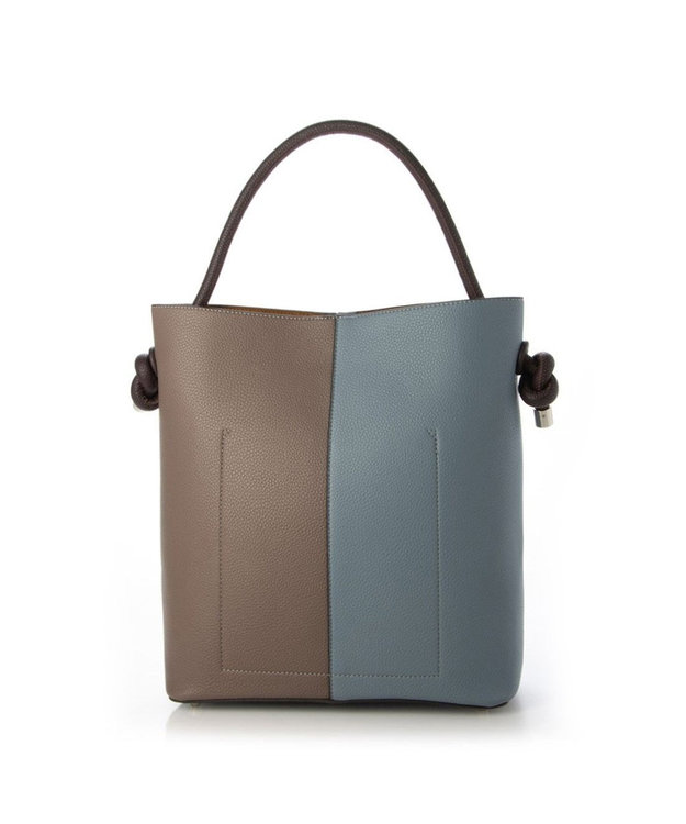 UNBILLION cachecache 丸ハンドルスクエアバケツワンショルダー サックスブルー