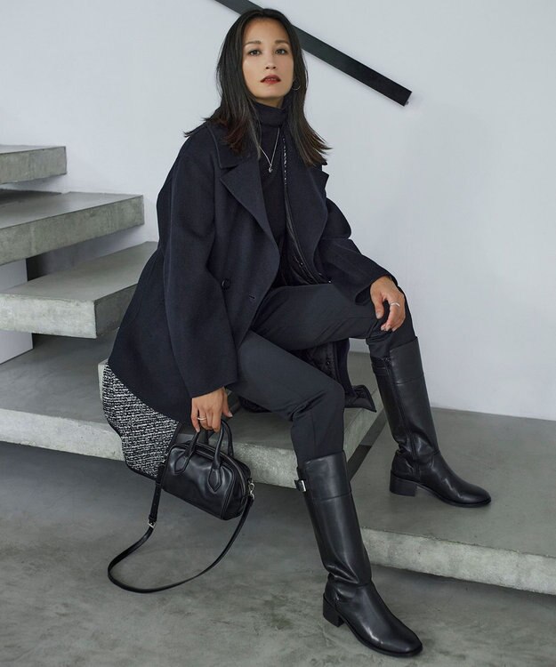 ICB ウールリバー Pコート ネイビー系